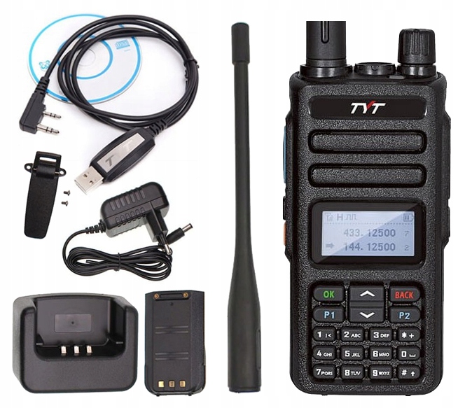 Radiotelefon DMR 5 W na pasma VHF 136–174 MHz i UHF 400–470 MHz