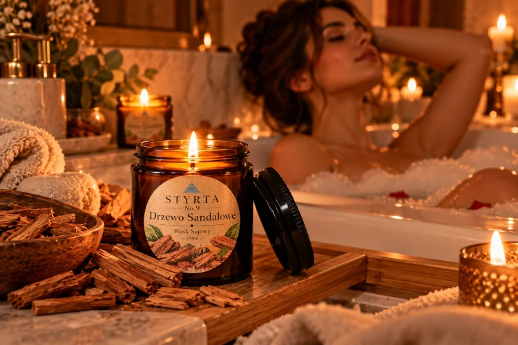 Ręcznie wykonana świeca z naturalnego wosku sojowego