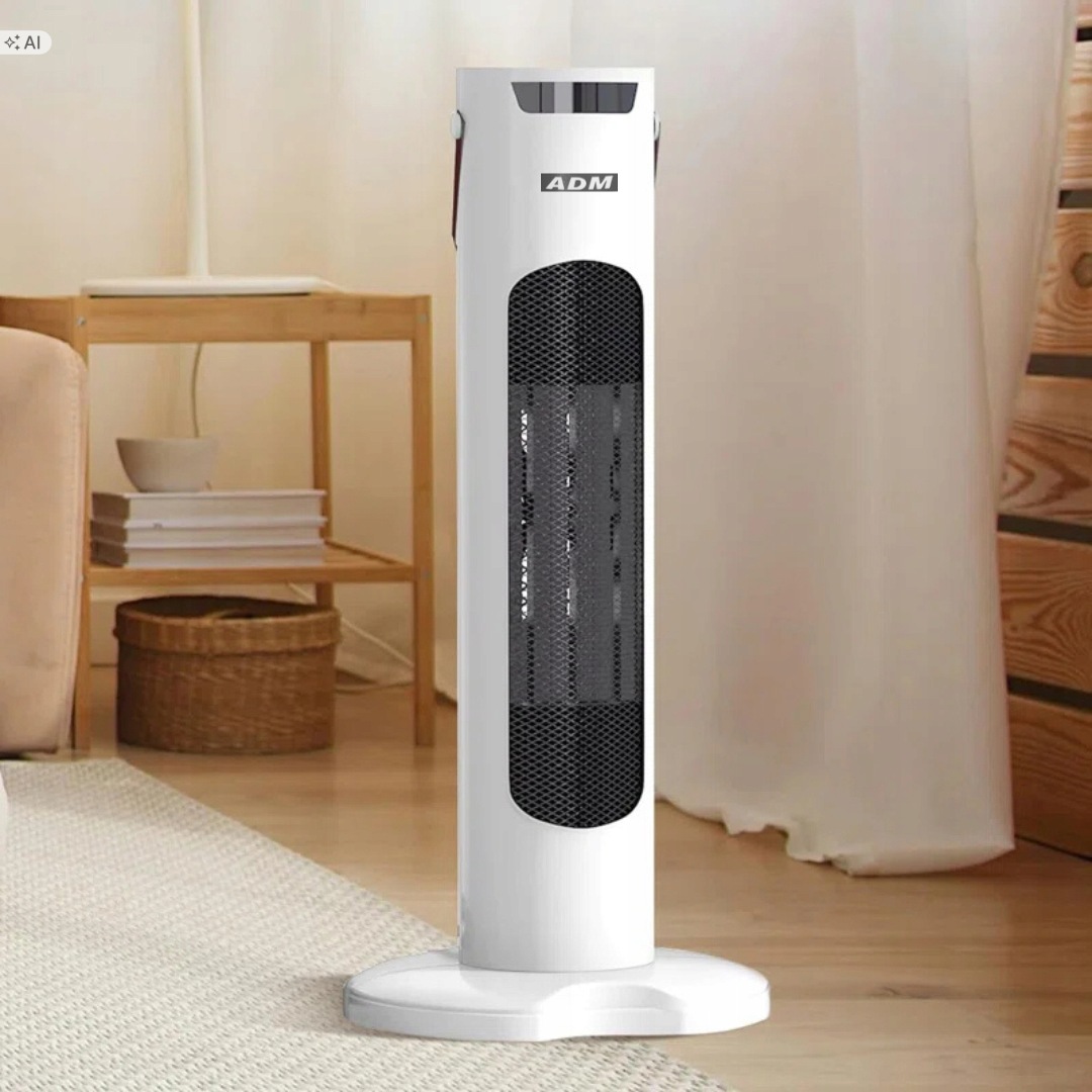 Smukły termowentylator ceramiczny do salonu, sypialni i gabinetu