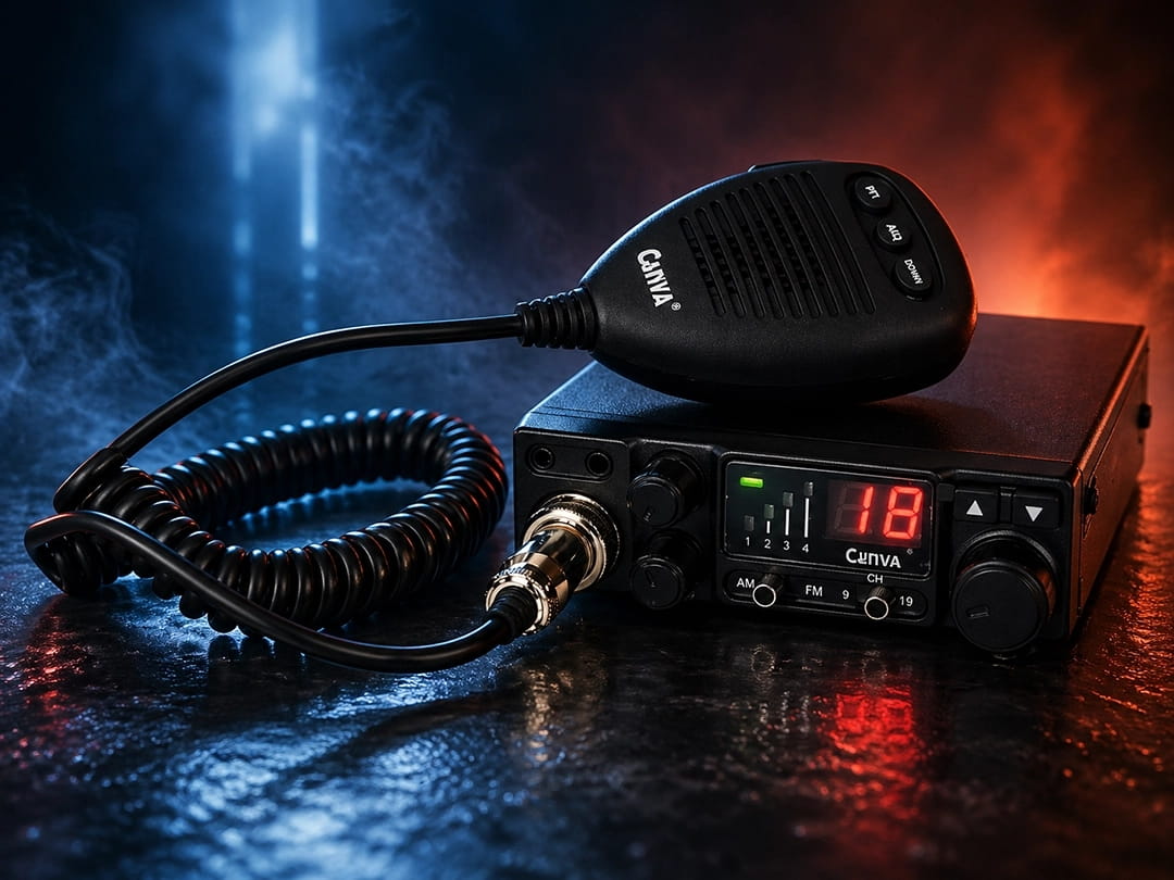 Kompaktowe radio CB Canva CB-520 z automatycznym ASQ