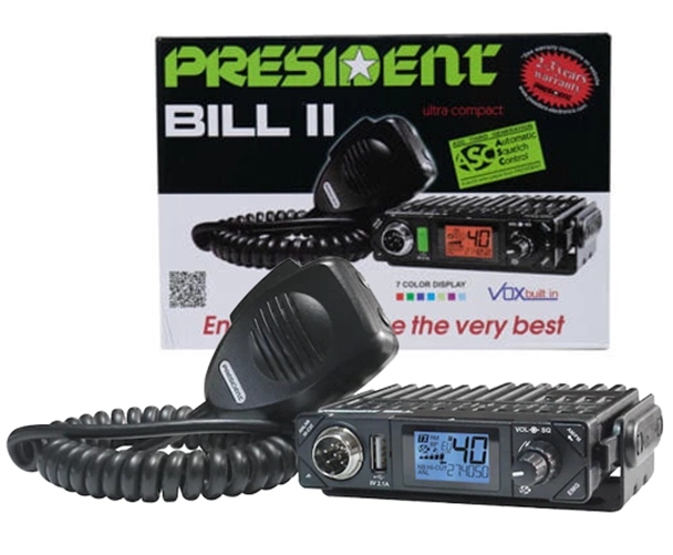 CB Radio President Bill II Plus VOX AM FM 40 kanałów
